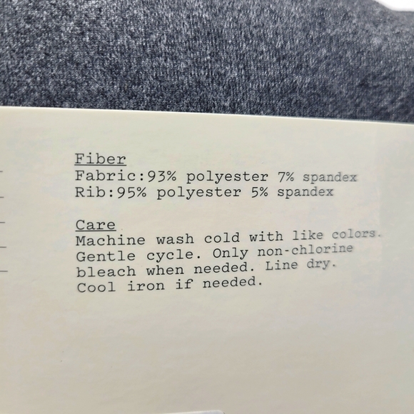 New! A New Day Gray Workout Leggings, Stretch Fitted Fold-Over Waistband - Picture 6 of 8